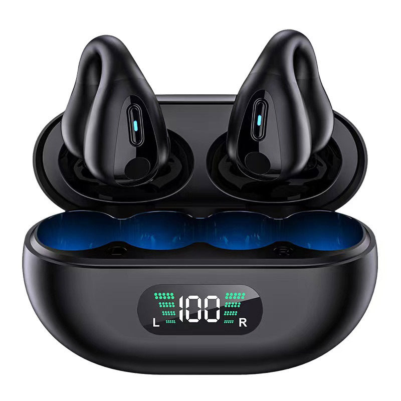TWS Open-Ear Wireless Earbuds with Charging Display